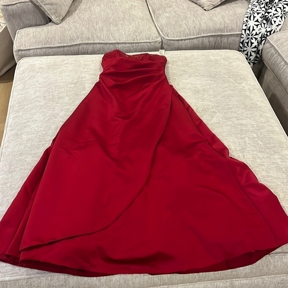 Red 90s prom dress - Picture 2 of 8